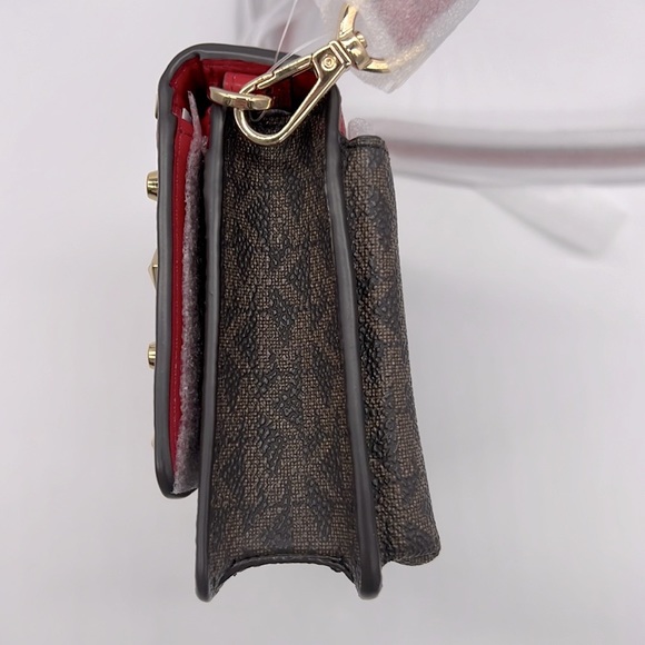 MICHAEL MICHAEL KORS Jet Set Small Studded Faux Leather Logo Phone Crossbody - Picture 5 of 16